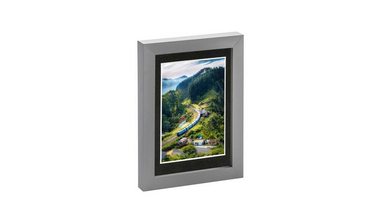 Nicola Spring Photo Frame - 5" x 7" with Mount - Grey/Black