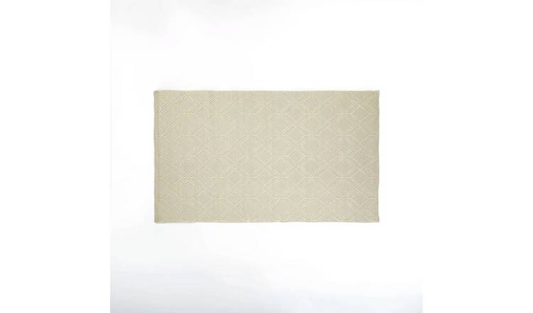 Orsina Stone and Ivory Bosie Jango Geometric Design Rug - 150 x 240cm