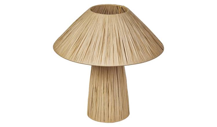 Osram Decor Bamboo Paper Hut E27 Boho Bedside Desk Table Lamp - Brown