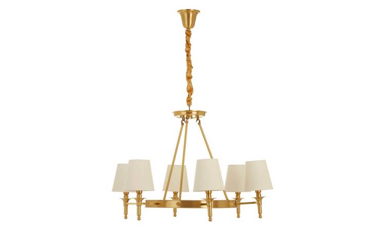 Orsina Zina Finish 6 Arm Chandelier - Copper
