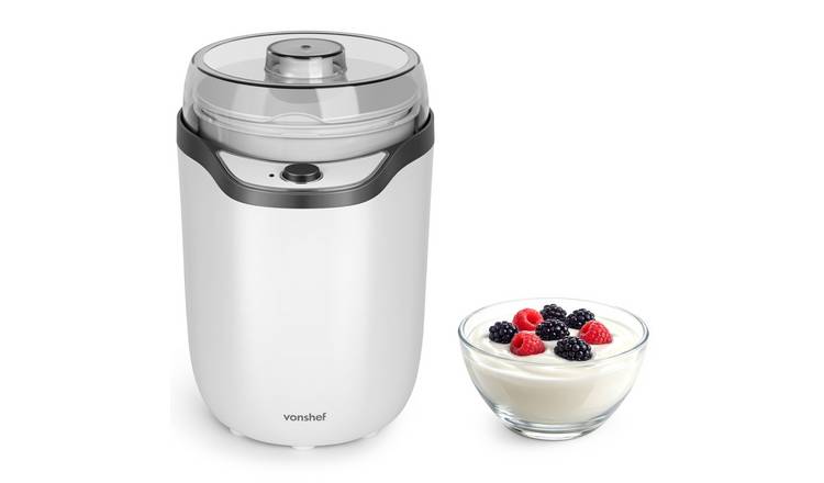 VonShef Yoghurt Maker Machine w/ Strainer & Recipes - Electric