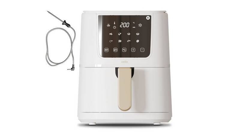 Cello Built-in Food Thermometer Air Fryer - Pebble White