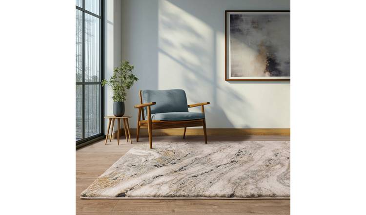 Mega Flooring Beige Modern Abstract Rug - 160 x 230cm