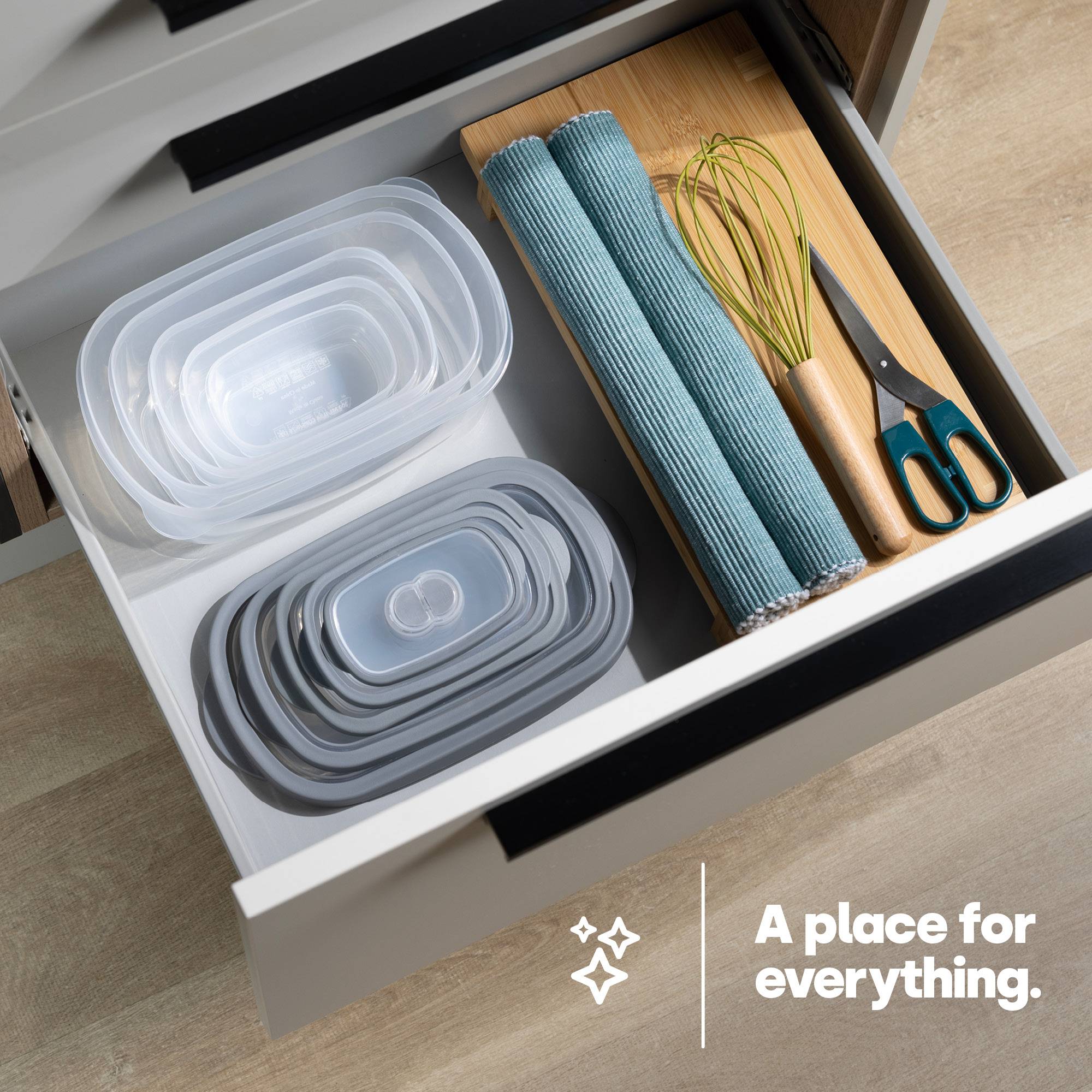 LIVIVO 5 Piece Rectangular Airtight Food Storage Container Set - Image 2