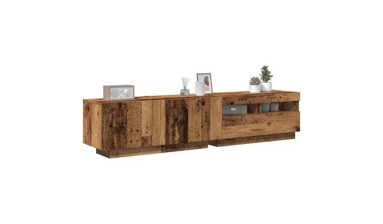 Walplus LED Engineered Wood TV Cabinet - Oak - 180 x 35 x 40 cm
