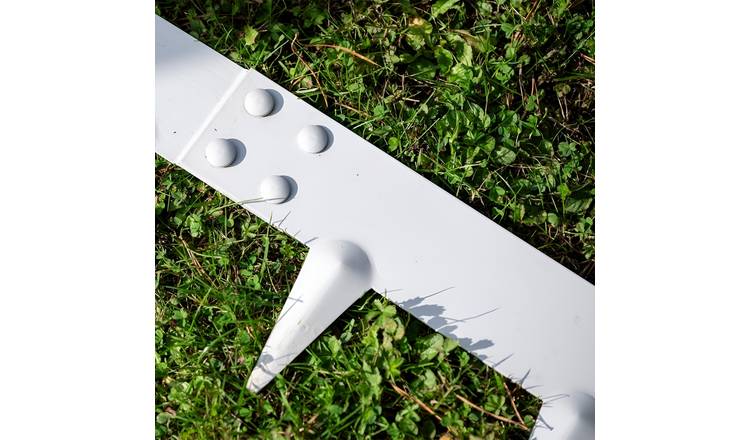 Primrose Steel Modular Garden Edging Pieces - Light Grey / 5m