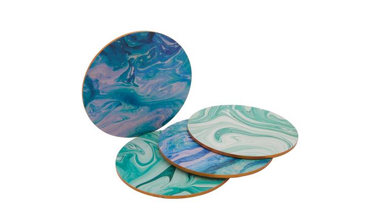 Orsina Set Of 4 Mimo Cork Coasters - Assorted