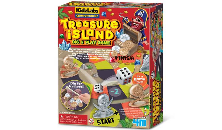 4M KidzLabs Gamemaker Treasure Island Dig & Play Game - 5 Years +