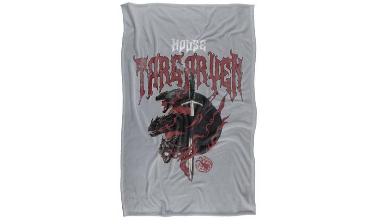 Game Of Thrones House Targaryen Dragon Blanket - 152cm x 127cm