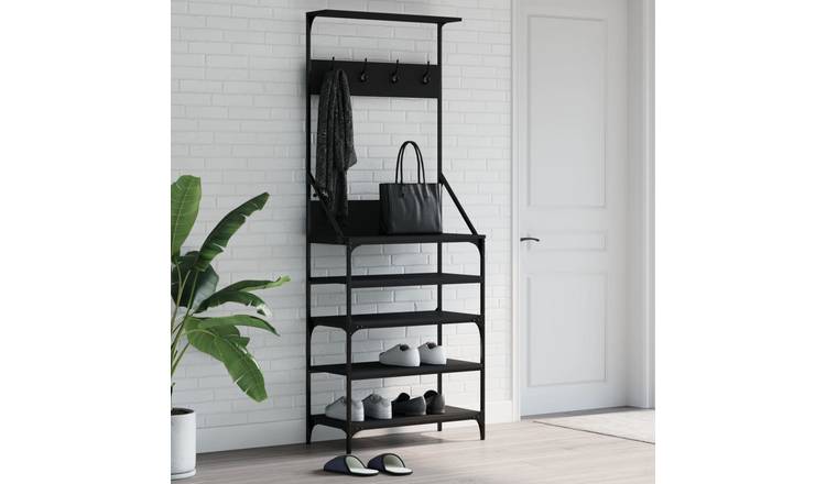 Walplus Clothes Rack Engineered Metal Medium Clothes - Black - 70 x 34 x 184 cm