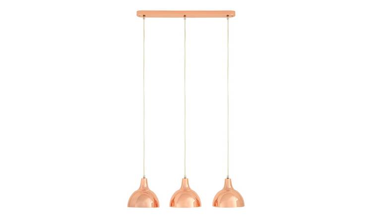 Orsina Jasper 3 Light Metal Pendant Light - Copper