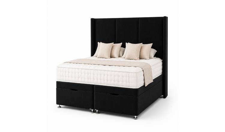Comfy Deluxe Zane  6ft Super King  Ottoman End Lift  Bed Set - Naples Black