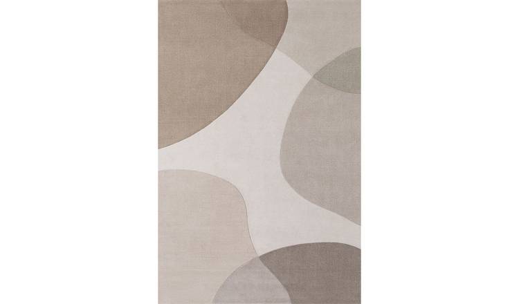 Ted Baker Beige Hackney Clarissa Hand Woven Abstract Wool Rug - 200 x 300cm
