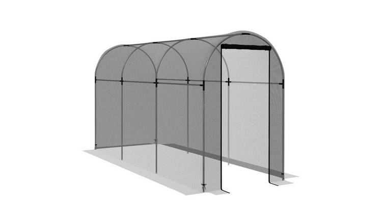 Outsunny Bird Netting Heavy Duty with Zipped Door Anti Insects - Black