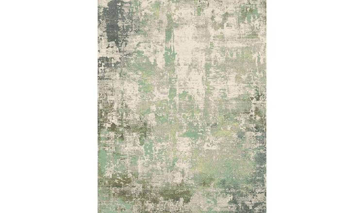 Mega Flooring Green Modern Abstract Rug - 135 x 200cm