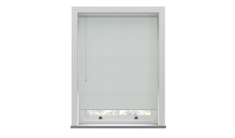 New Edge Blinds White PVC Venetian Blind 25mm Slats - 135cm x 152cm