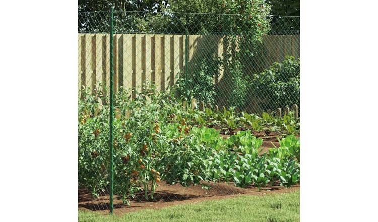 Walplus Steel Chain Link Fence - Green - 200 x 2000 cm