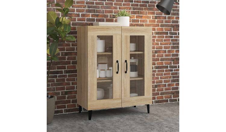 Walplus Engineered Wood 2 Doors Sideboard - Sonoma Oak - 69.5 x 34 x 90 cm