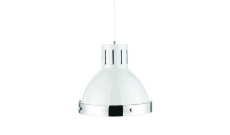 Orsina Jasper Metal Pendant Light - White and Chrome