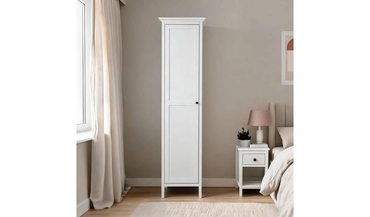 Home Source Bellevue 1 Door Wardrobe - White