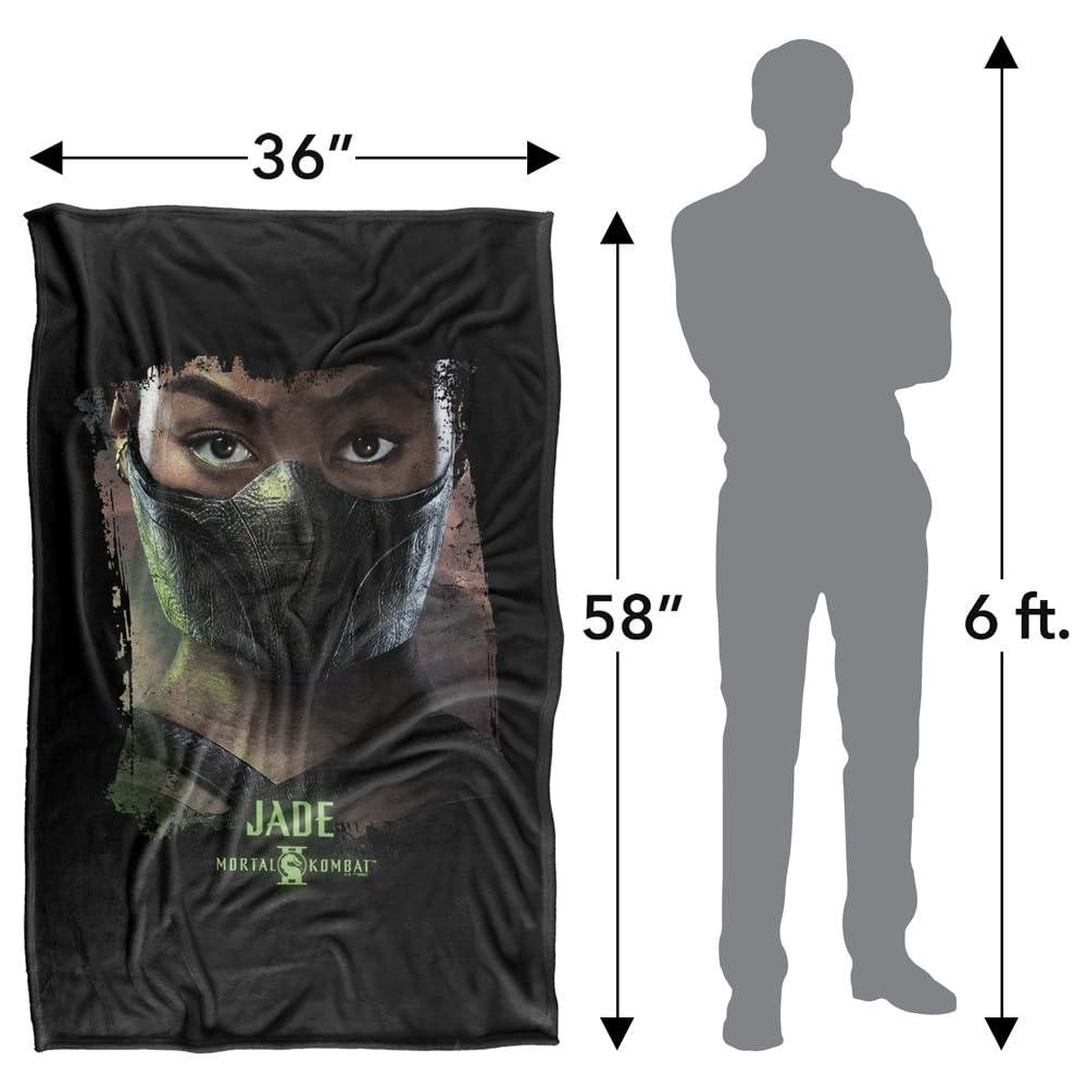 Mortal Kombat 2 Jade Portrait Soft Touch Blanket - 152cm x 127cm - Image 4