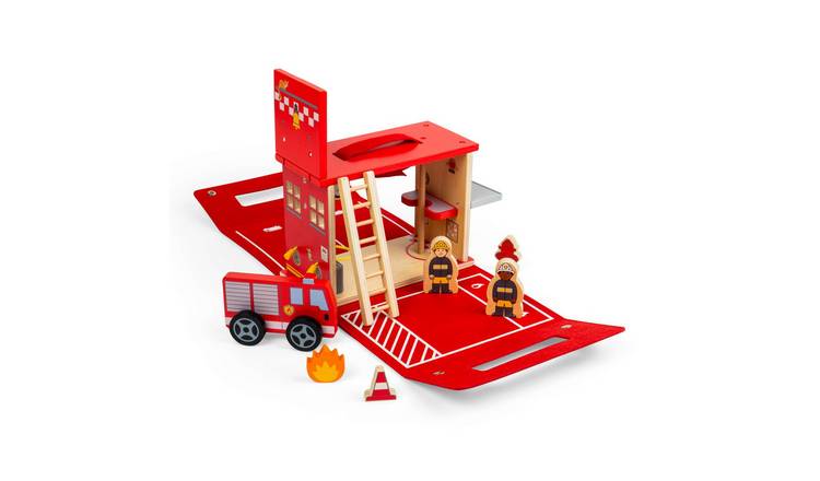 Bigjigs Toys Fire Station On The Go - 2 Years +