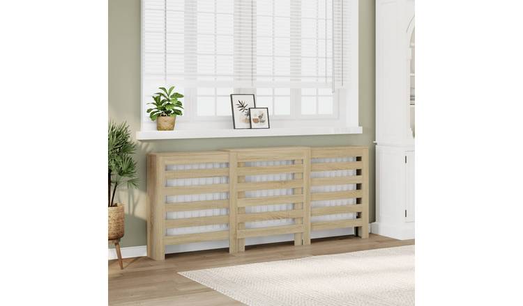 Walplus Engineered Wood Radiator Cover - Sonoma Oak - 205 x 21.5 x 83.5 cm