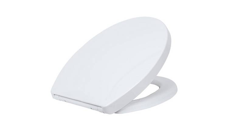 Harbour Housewares Round Soft Close Toilet Seat - White