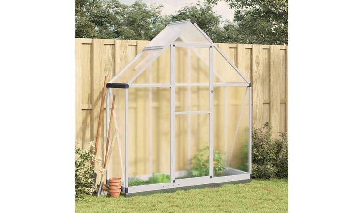 Walplus Greenhouse with Base Frame - Silver and Transparent - 169 x 58 x 202 cm