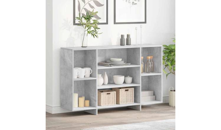 Walplus Engineered Wood Sideboard - Concrete Grey - 120 x 30 x 75 cm