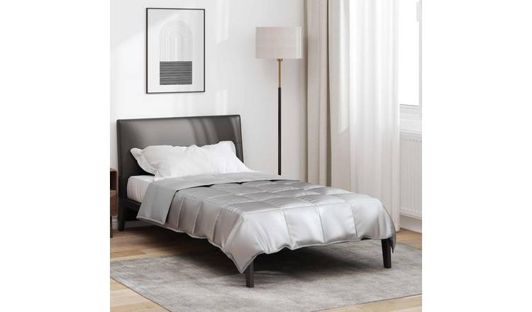 Walplus Full Year Duvet Satin and Microfibre - Silver - 135 x 200 cm