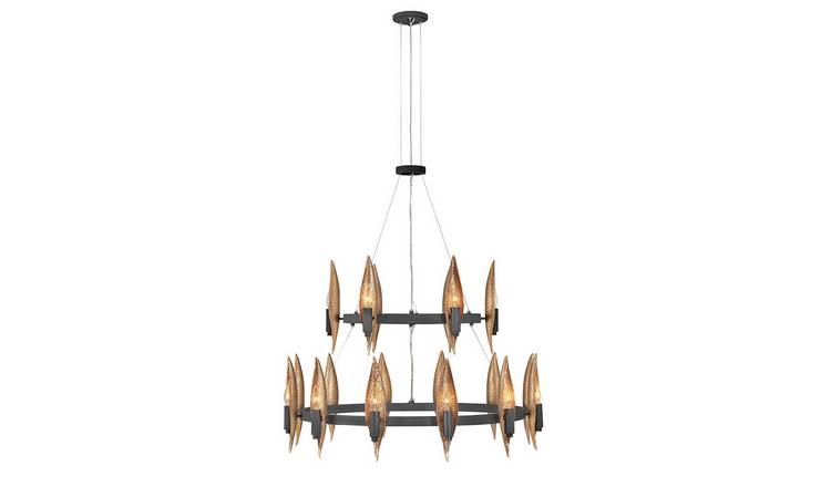 Elstead Hinkley 18 Arm Pendant Light - Carbon Black