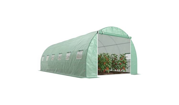 Outsunny UV Resistant Garden Polytunnel Greenhouse - Green