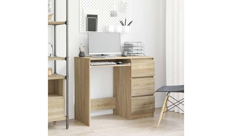Walplus Engineered Wood Computer Desk - Light Oak - 90 x 45 x 76 cm