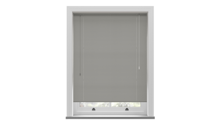 New Edge Blinds Grey PVC Venetian Blind 25mm Slats - 135cm x 213cm