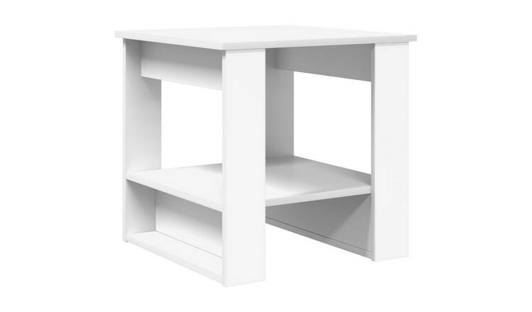 Walplus Engineered Wood Coffee Table - White - 51 x 50 x 50 cm