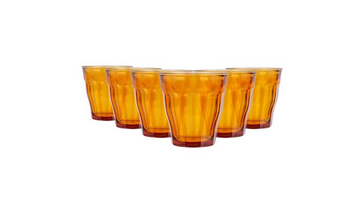 Duralex Picardie 250ml Drinking Glass Tumblers Pack of 6 - Yellow