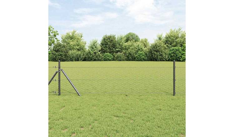 Walplus PVC Hexagon Fence - Grey - 10 x 0.5 m