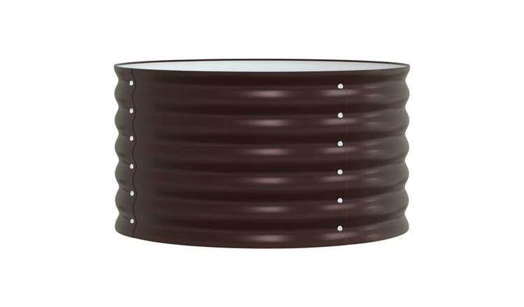 Walplus Steel Raised Garden Bed - Brown - 80 x 80 x 44 cm