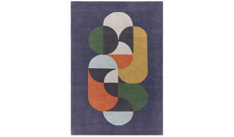 Mega Flooring Blue Handmade Abstract Rug - 120 x 170cm