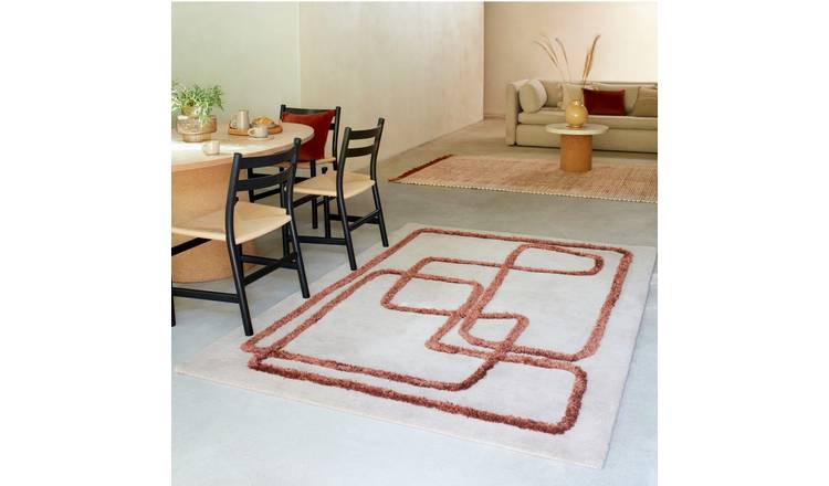 Mega Flooring Beige Handmade Abstract Rug - 200 x 300cm