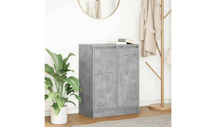 Walplus Engineered Wood Sideboard - Concrete Grey - 57 x 34 x 76 cm