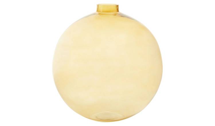 Orsina Bree Glass Vase - Amber
