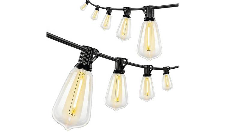 HOMCOM Connectable 18m Curtain Lights with 50 LEDs - Warm White