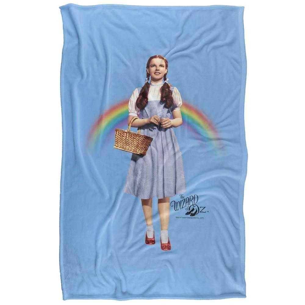 Wizard Of Oz Rainbow Supersoft Blue Blanket - 152cm x 127cm - Image 1