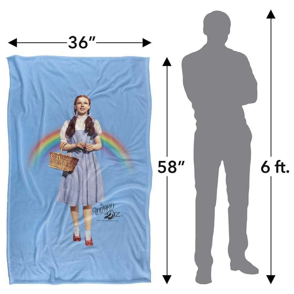Wizard Of Oz Rainbow Supersoft Blue Blanket - 152cm x 127cm - Image 4