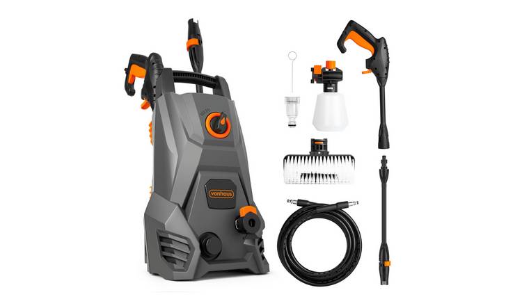 VonHaus 1500W Portable Pressure Washer - Grey