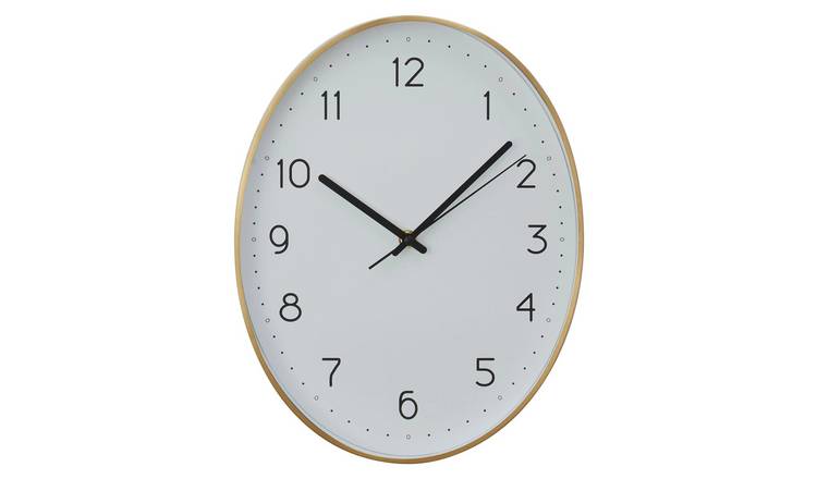 Orsina Elko Oval Wall Clock with - Gold