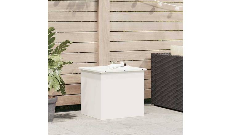 Walplus Steel Outdoor Storage Box - White - 55 x 50.5 x 50 cm