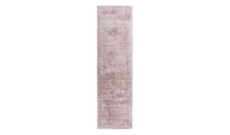 Mega Flooring Pink Handmade Plain Rug - 66 x 240cm